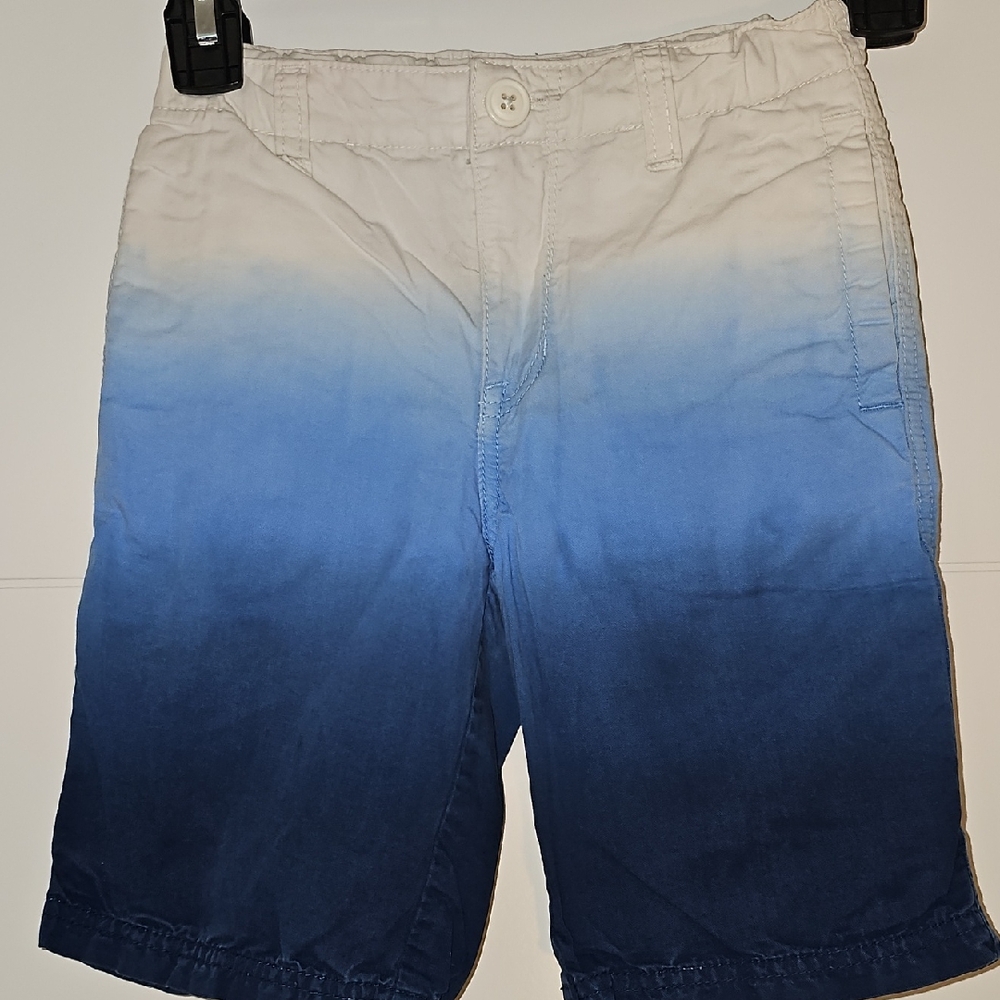 Crazy 8 Gradient Blue White Ombre Shorts Boys Sz 7